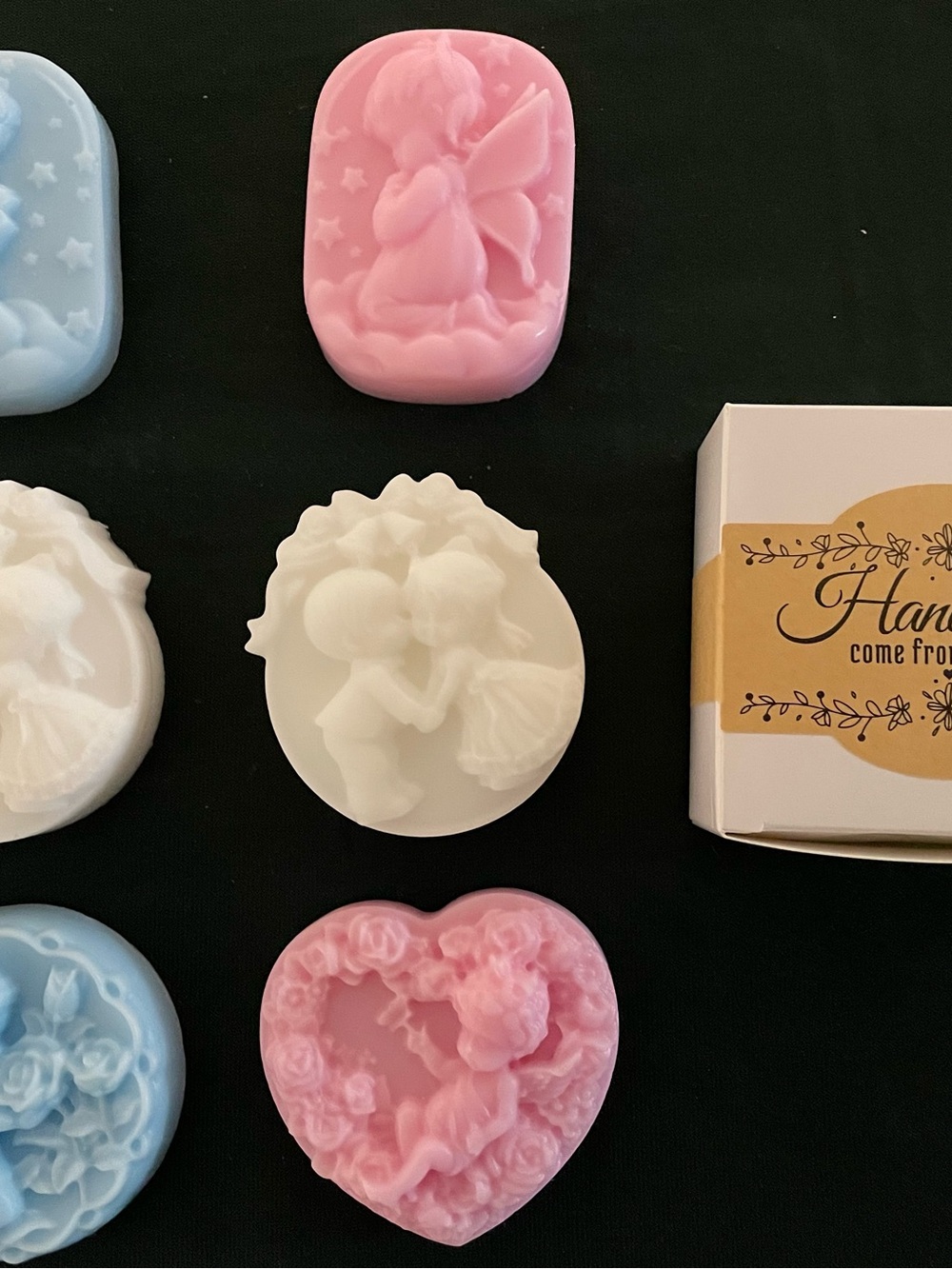 Handmade Pink & White Decorative Angel Soap Set